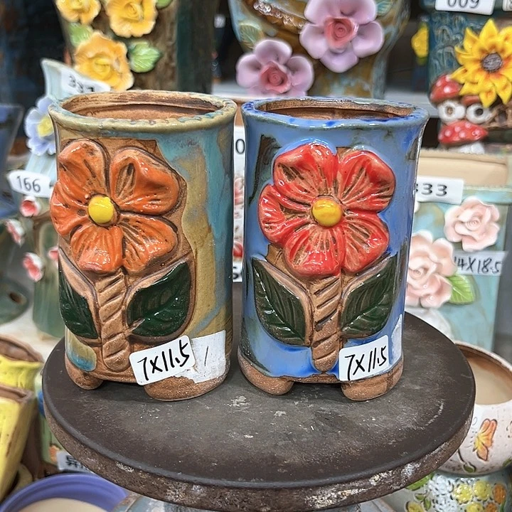 紫砂花盆粗陶材质多肉花盆