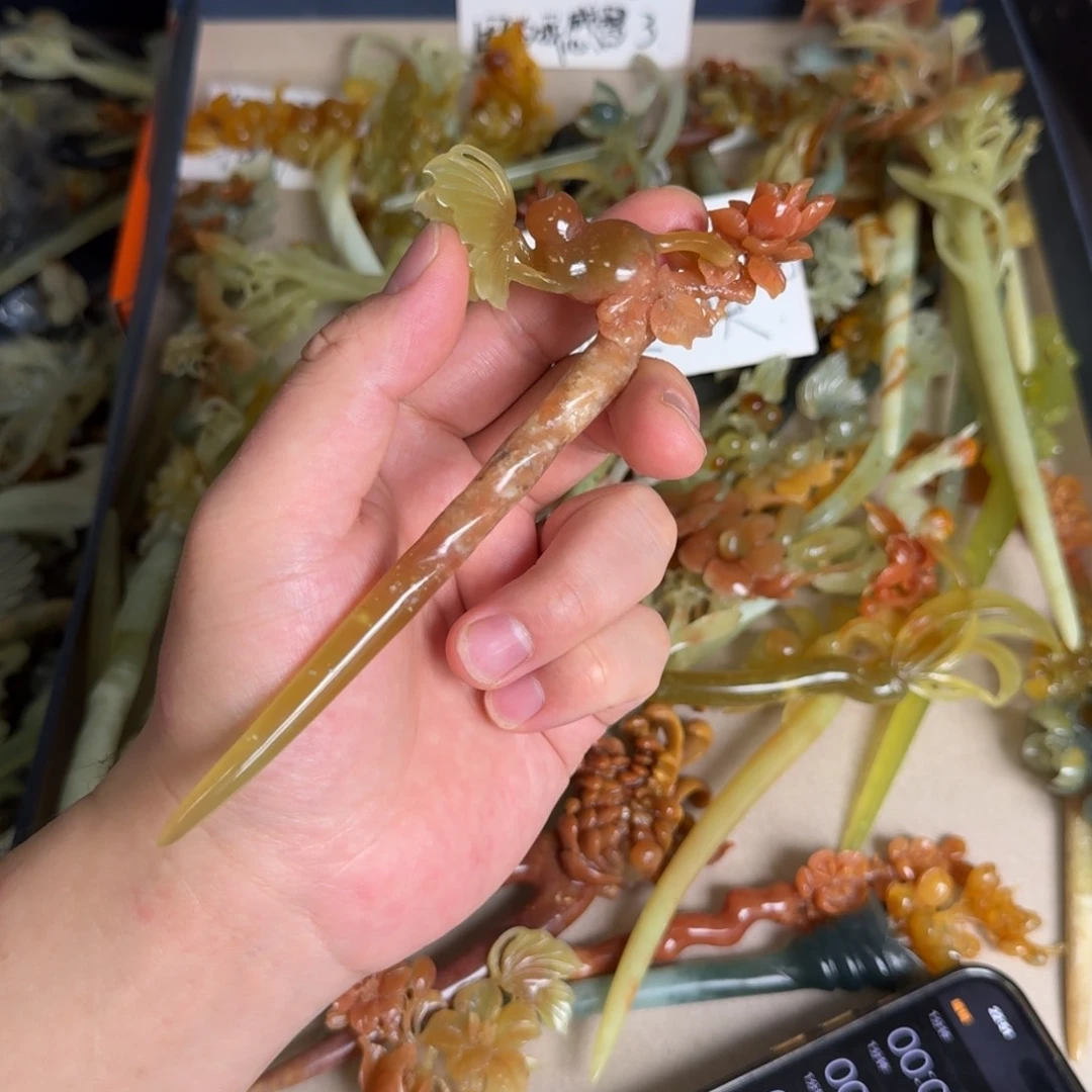 岫玉发簪未镶嵌雪**至