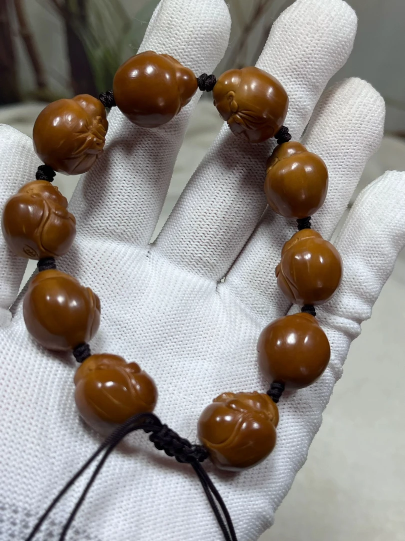 小橄榄雕刻---光背弥勒手串