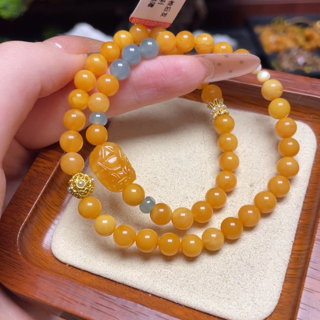 蜜蜡手链未镶嵌手串