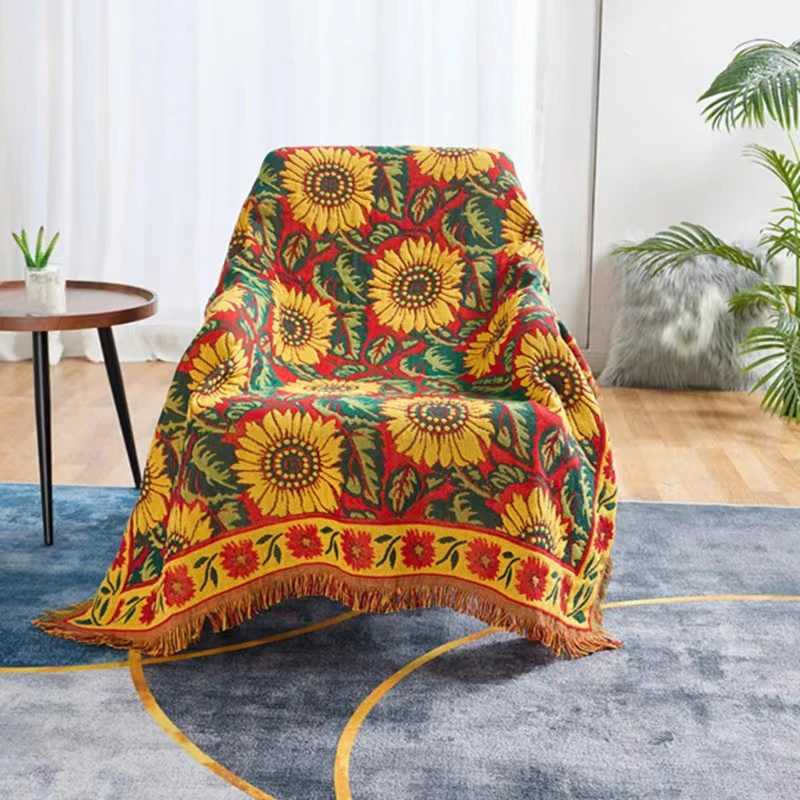 棉麻出口品质沙发盖手工制作棉麻沙发盖毯桌布盖巾