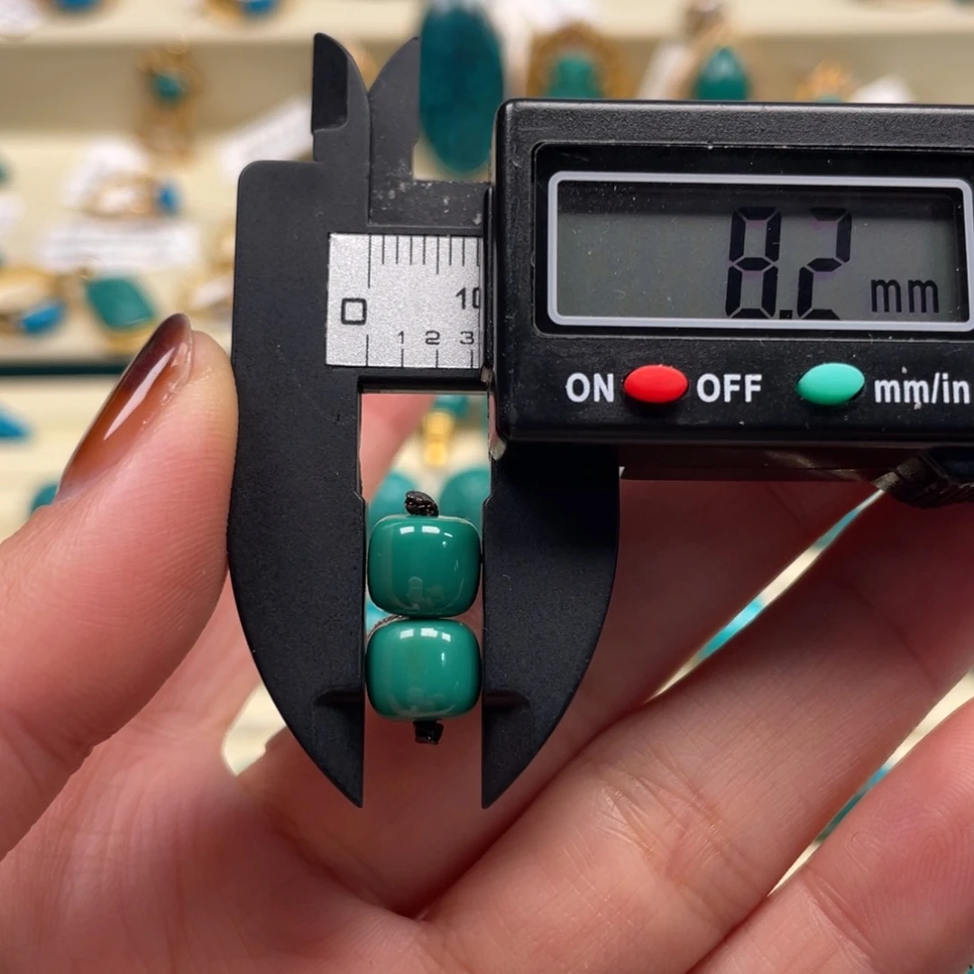 未镶嵌绿松石珠宝奇石对珠