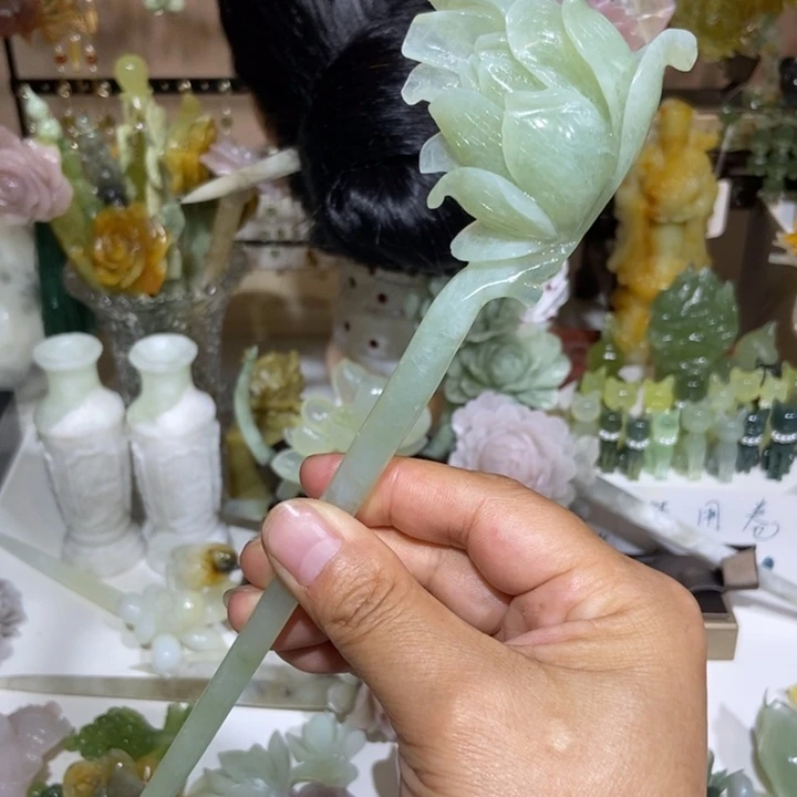 未镶嵌蛇纹石玉发饰