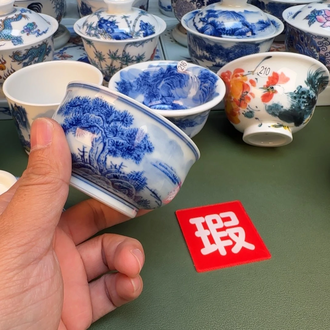 纯手工纯手绘茶具石头243