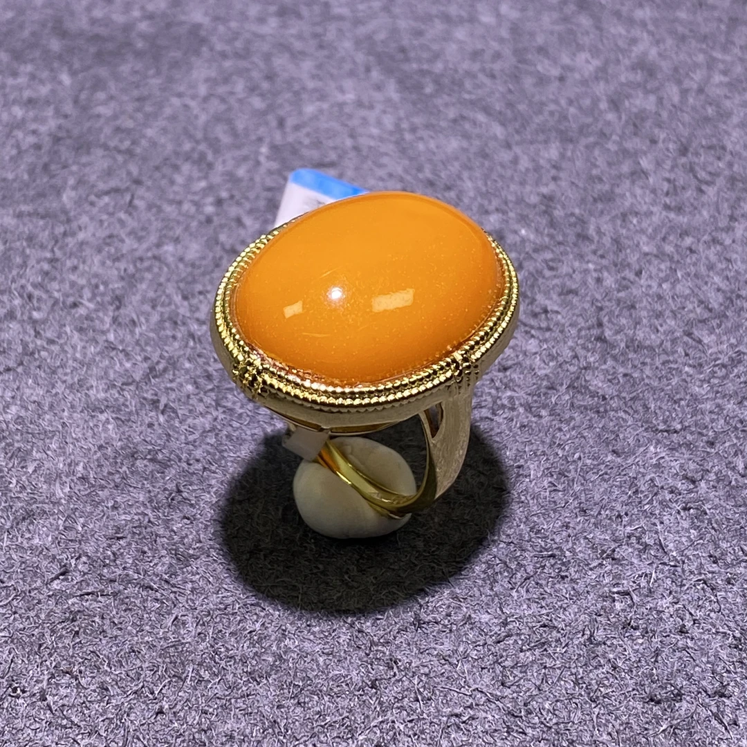 【七七八珠宝】ZX003612老蜡焦皮蛋面戒指