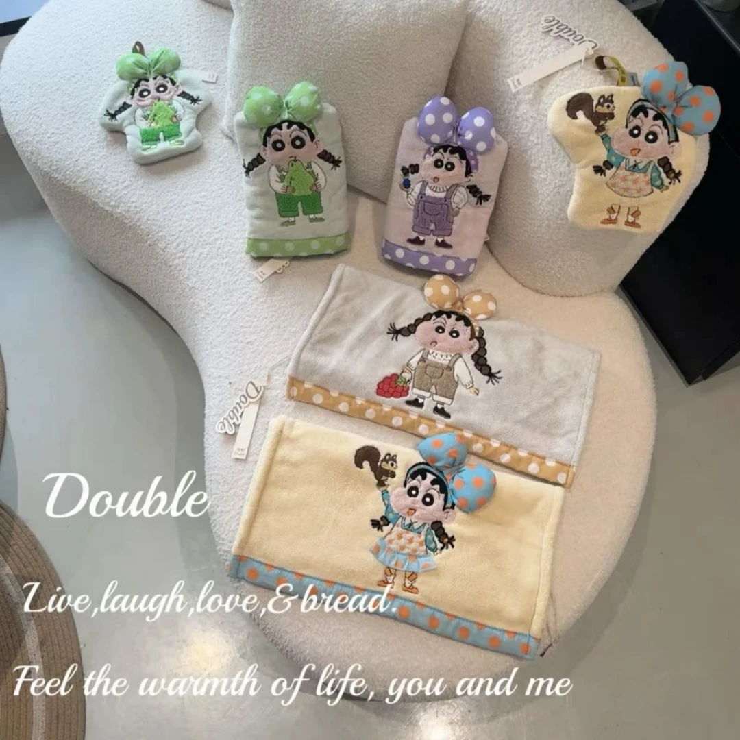 蜡笔小新毛巾！擦手巾！2025新款珊瑚绒可爱加大加厚超吸水40*80
