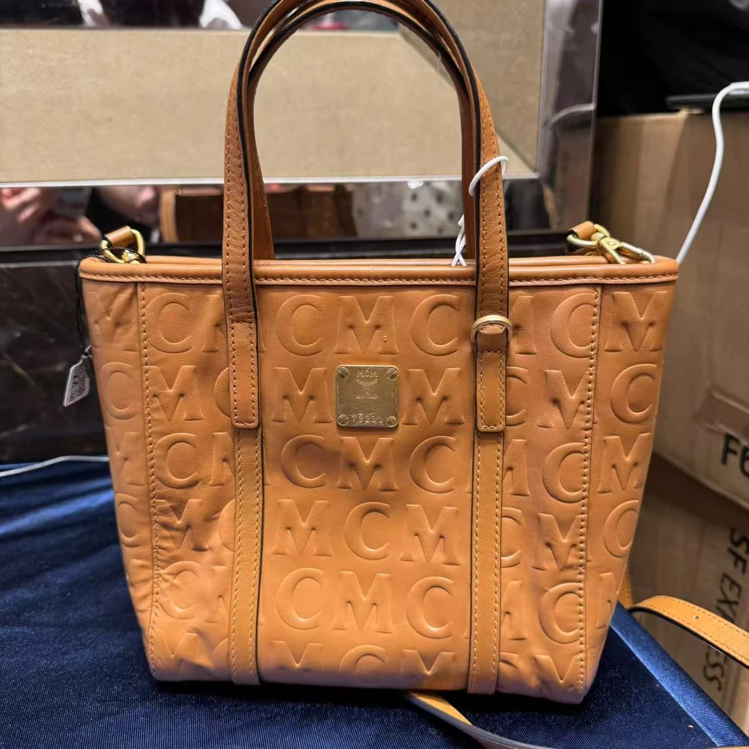 95新 MCM mcm 干邑色菜篮子TH250620071