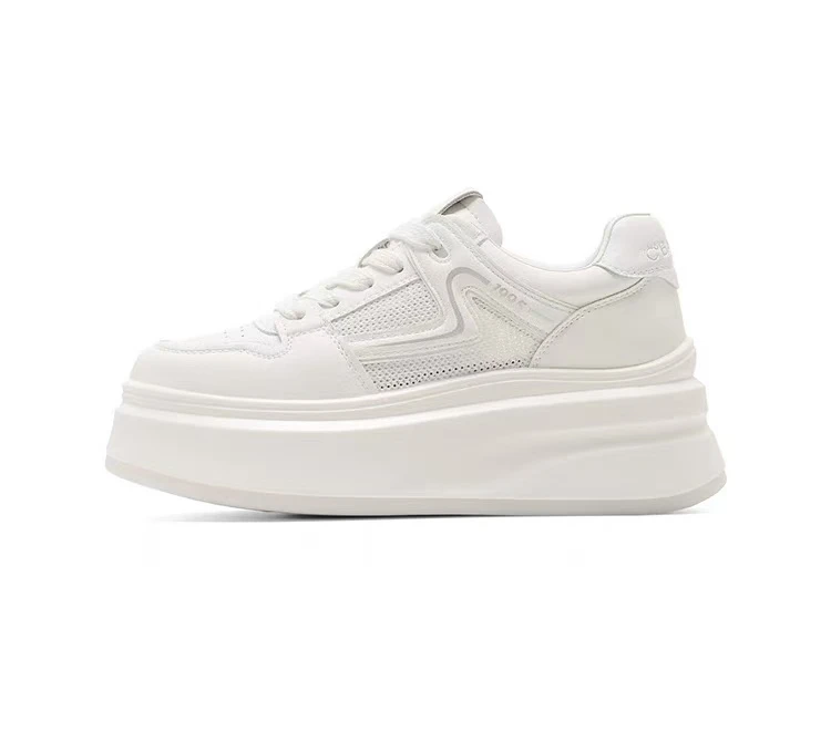 2025INS设计感透网糕底小白鞋1689