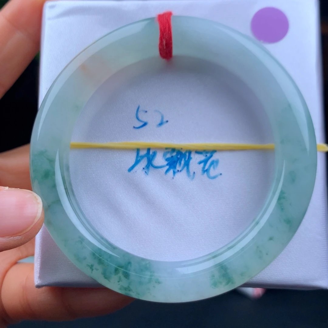 翡翠未镶嵌手镯冰飘花