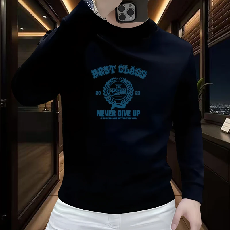 2025秋冬重磅潮牌休闲时尚男士卫衣大码宽松圆领加绒加厚保暖长袖