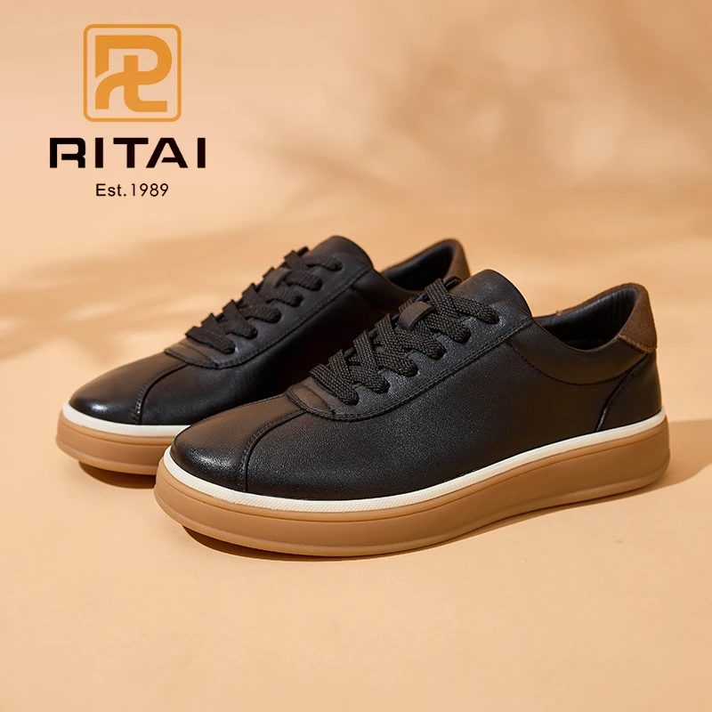 日泰老钱风男鞋商务休闲头层牛皮秋季新品透气软底休闲舒适板鞋