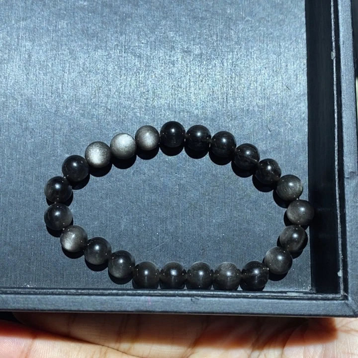 黑曜岩手链未镶嵌芋***?