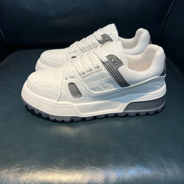 时尚百搭男士春秋四季小白鞋时尚厚底休闲板鞋潮鞋低帮男款潮流