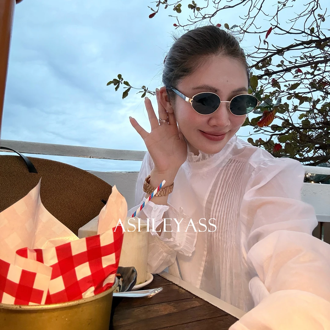 【ASHLEYASS】领口门襟木耳边前后打条设计法式浪漫衬衫LSS250149Y