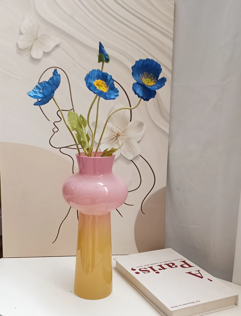 轻奢渐变色水培鲜花装饰小众设计CM14