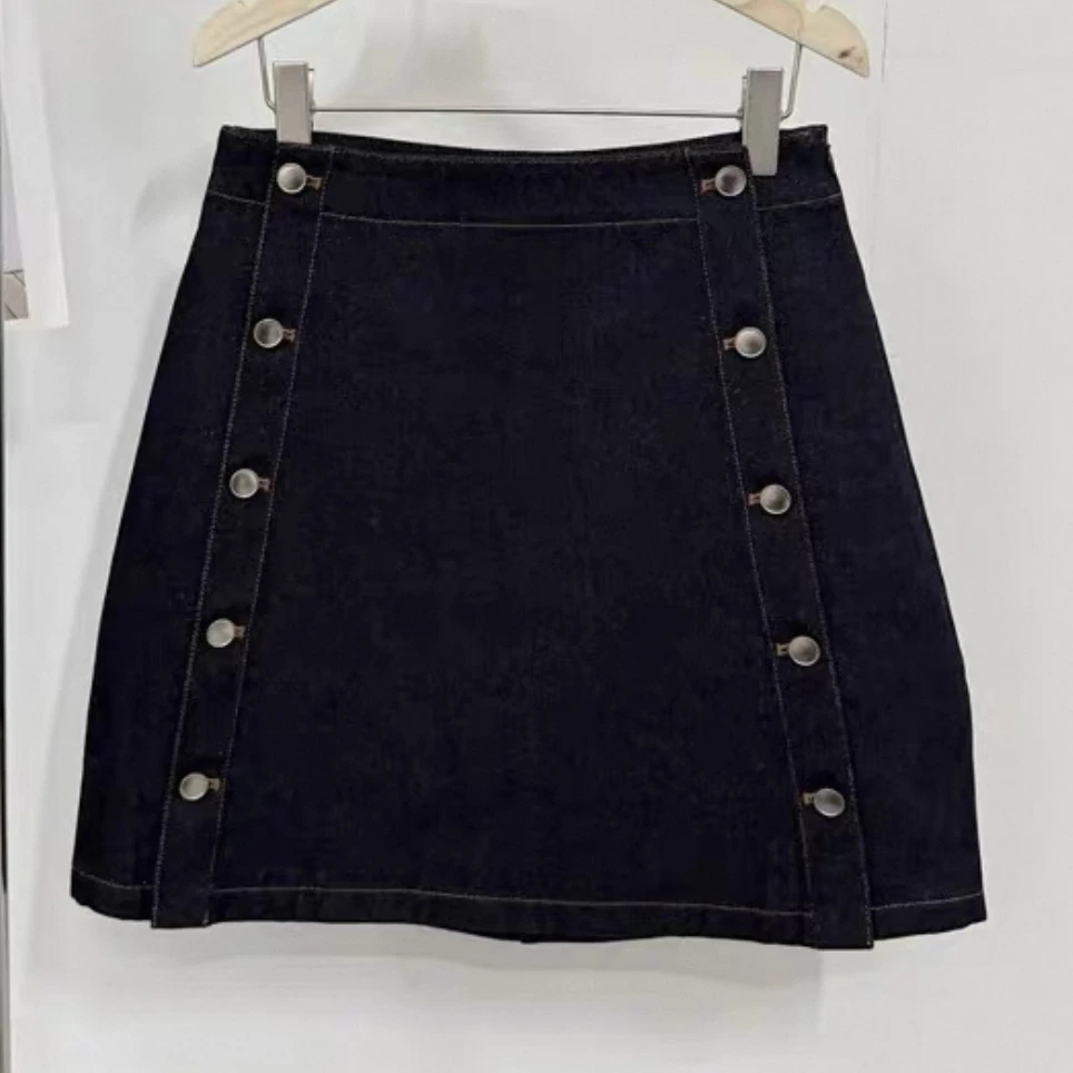 D015~哎哟喂~双排扣子裙