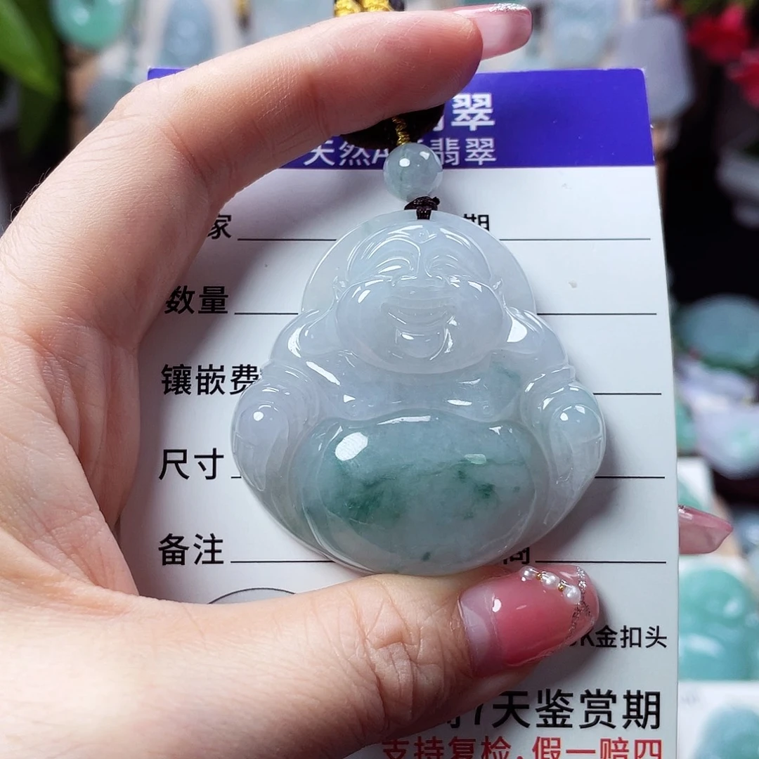 翡翠未镶嵌颈饰佛公16