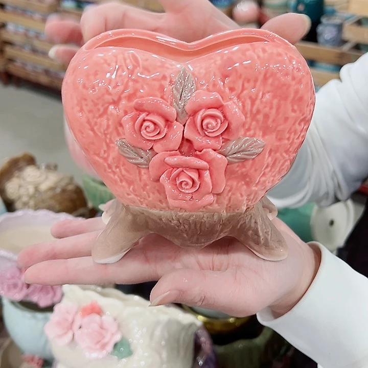 有孔，凑单福利满10元发货陶瓷多肉花盆！