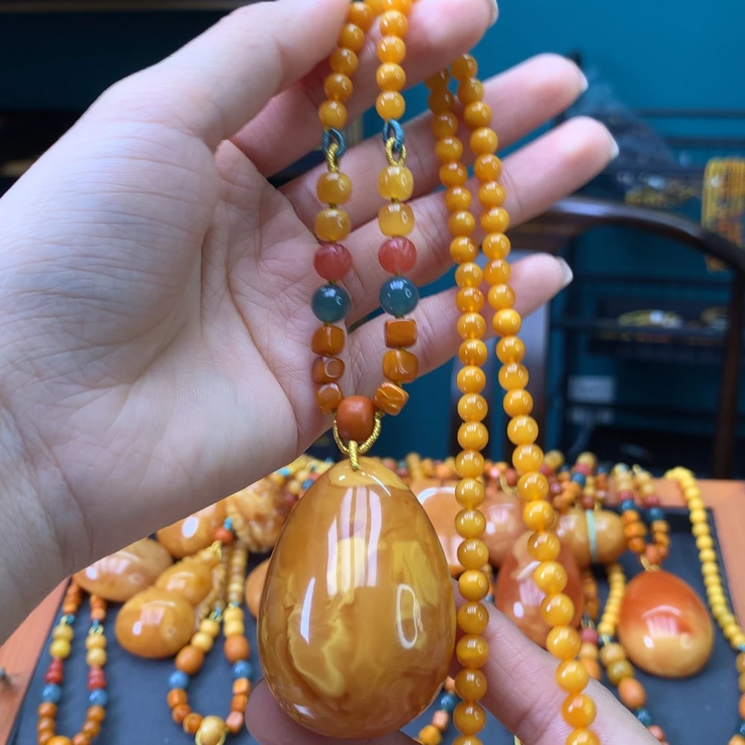 蜜蜡未镶嵌颈饰天然