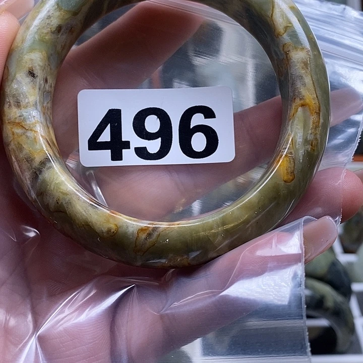 坤***）蛇纹石玉未镶嵌手镯