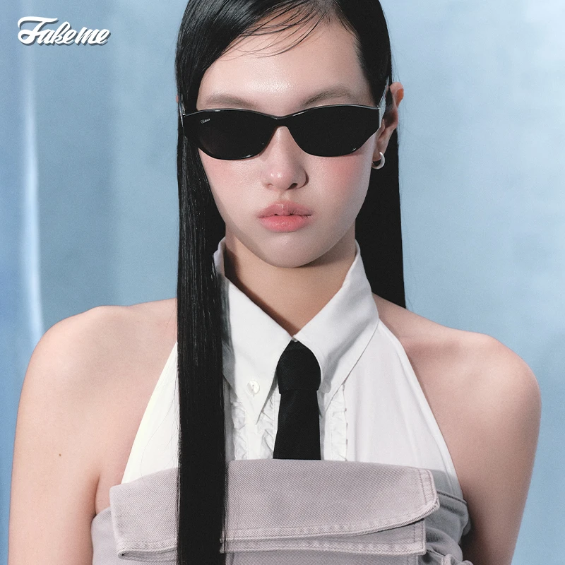 Fakeme（达人专属）2025新品质感板材方框墨镜镜素颜中性款 valen