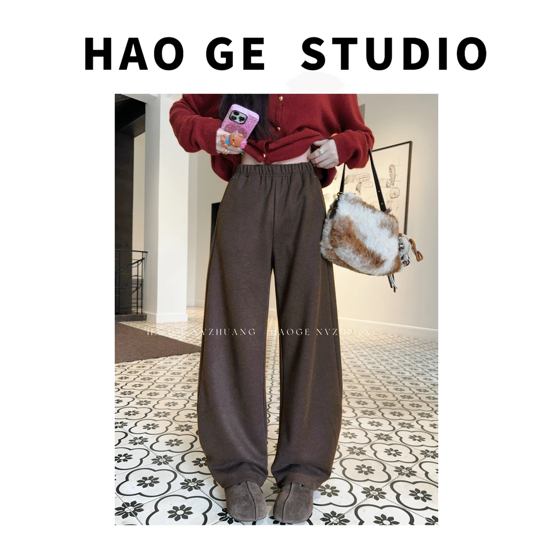 浩哥严选●弯刀裤HGQ5XXK3635A休闲裤预显瘦高腰时尚宽松秋冬百搭