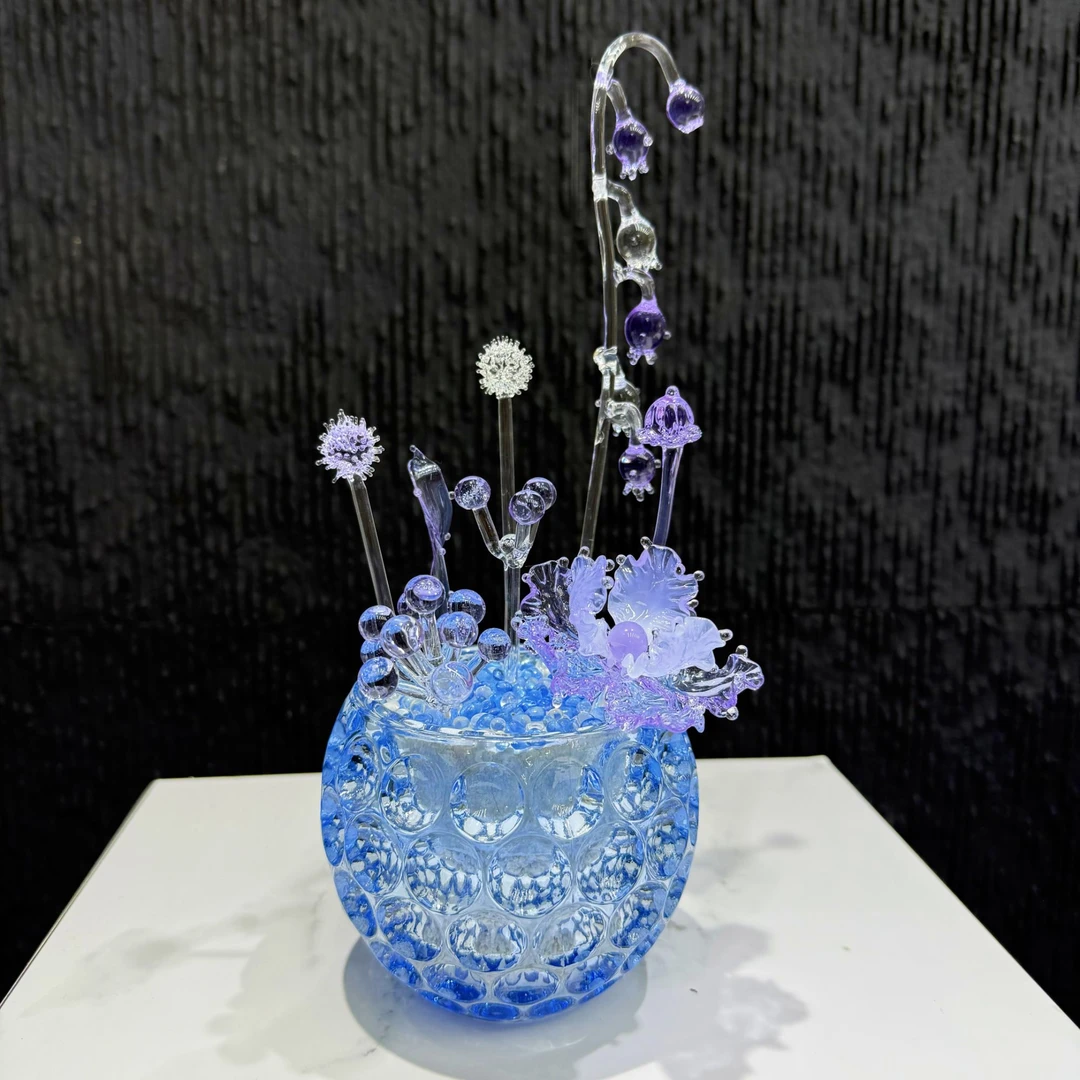 【童话世界铃兰】尺寸30cm*12cm淄博琉璃办公桌摆件