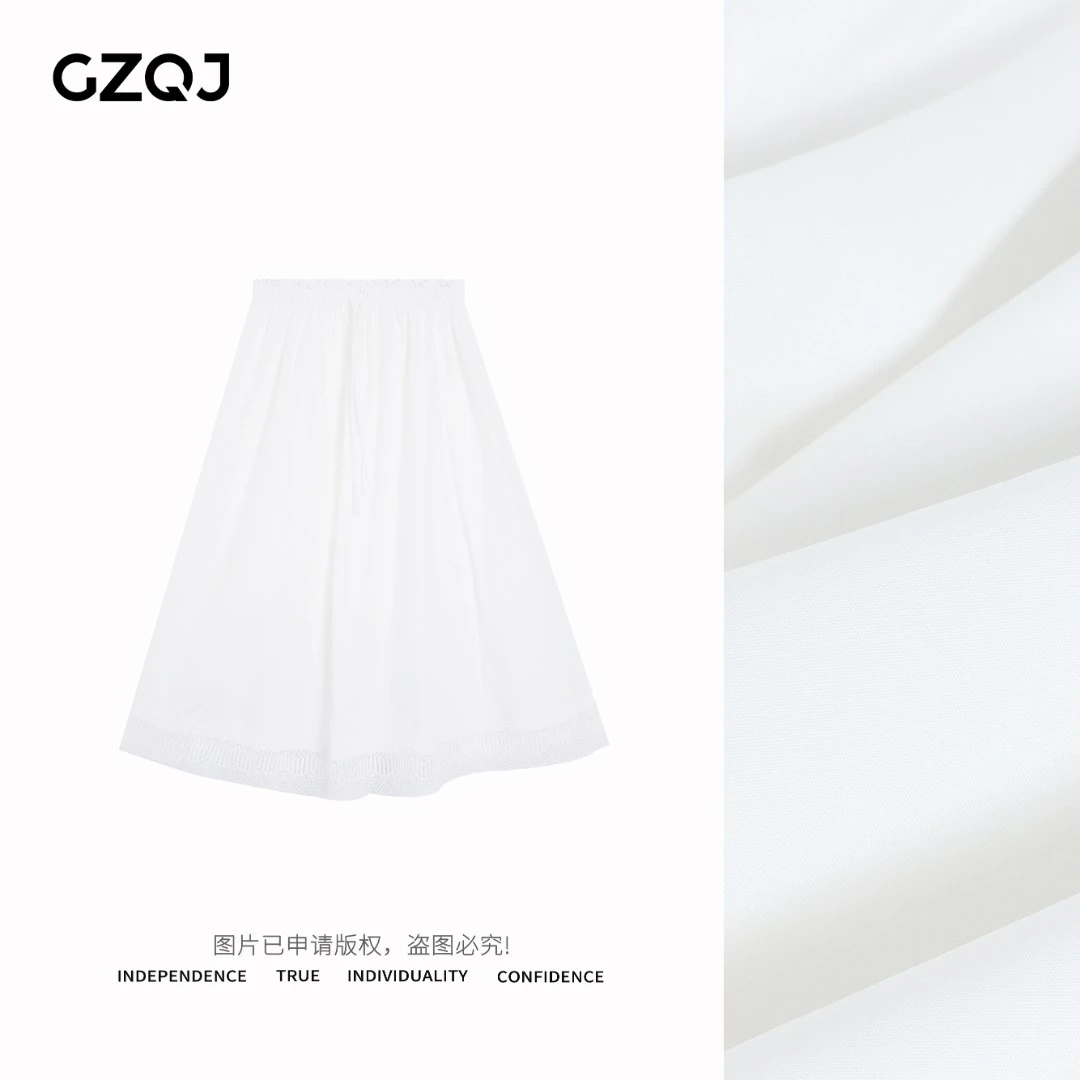 老琴私服【千堆-雪】设计感时尚纯色蓬蓬裙高腰半身裙女春新款27763