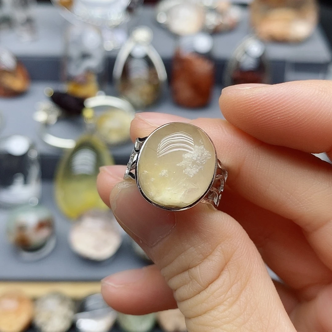暮***浓银S925镶嵌珠宝半成品水晶定制水晶