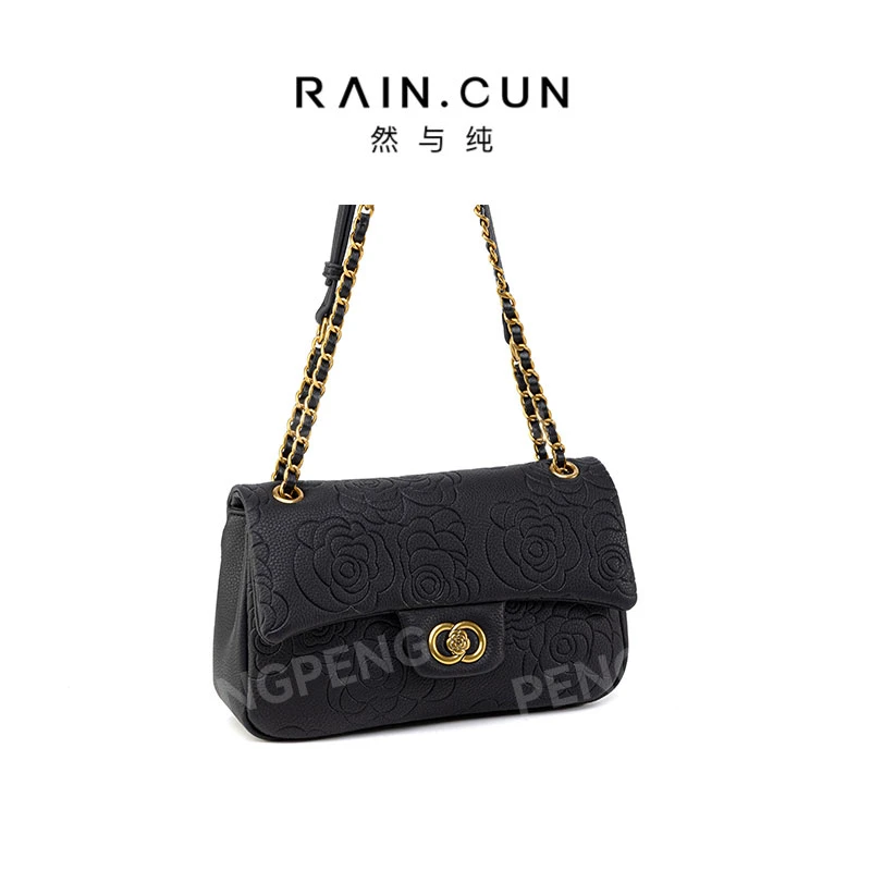 RAIN.CUN QYX-98129-黑色 轻奢女士时尚潮流时尚手提腋下包