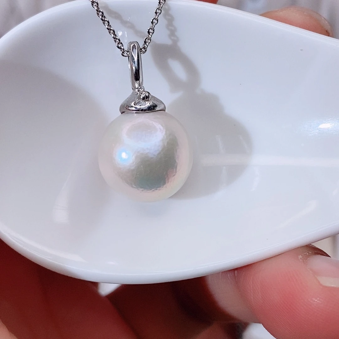 颈饰银S925镶嵌淡水珍珠