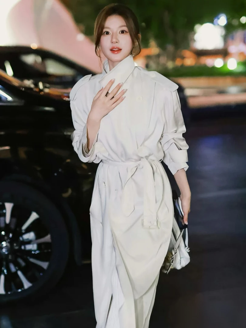 【Nuance Memoire】高定赵露思长款风衣  风衣外套女RL0023