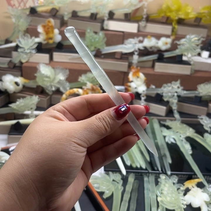 蛇纹石玉合金发饰