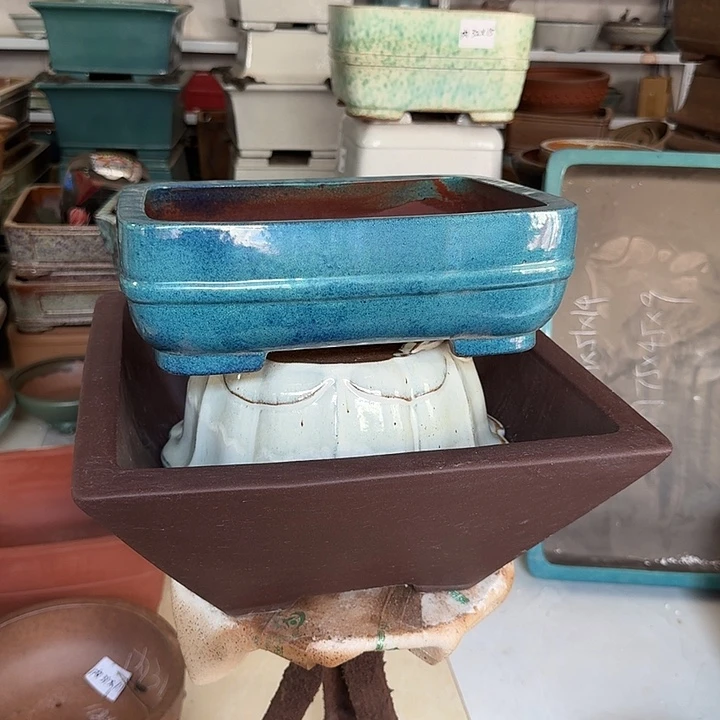 无***天炉钧釉中线小长方