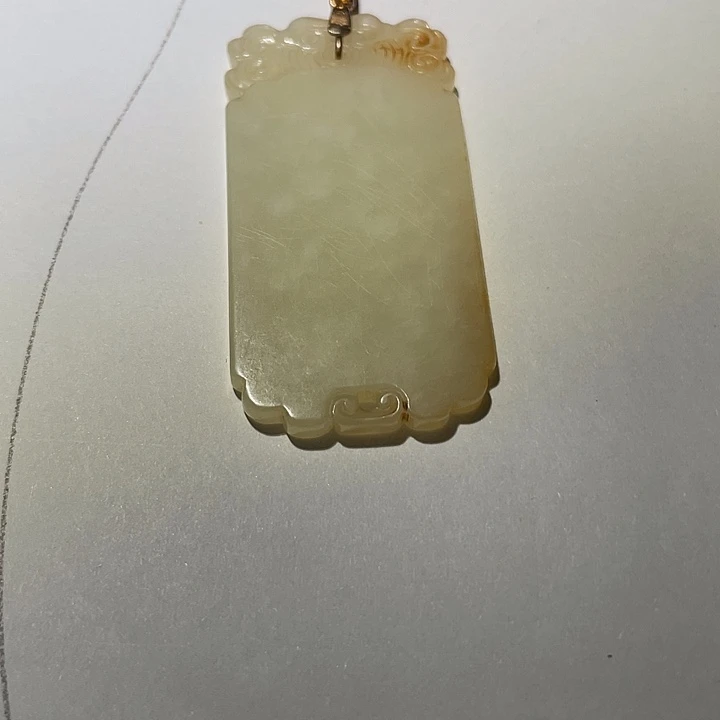 德***强和田玉（糖玉）银S925镶嵌颈饰挂件
