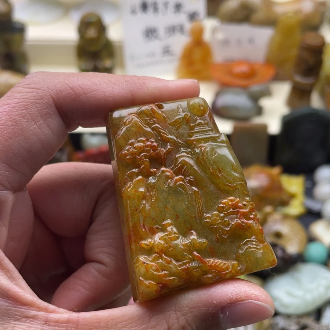 未镶嵌蛇纹石玉颈饰46