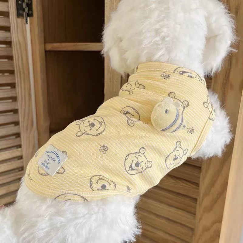 宠物服猫咪狗狗泰迪博美比熊纯棉春夏打底卡通噗噗新款背心