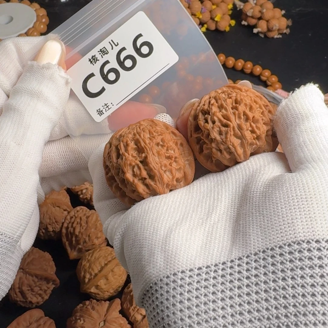 文玩核桃把件39苹果C666