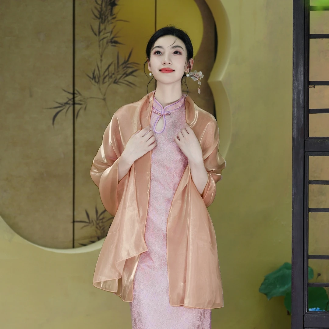高端修身大码新中式旗袍【披肩】直播专用