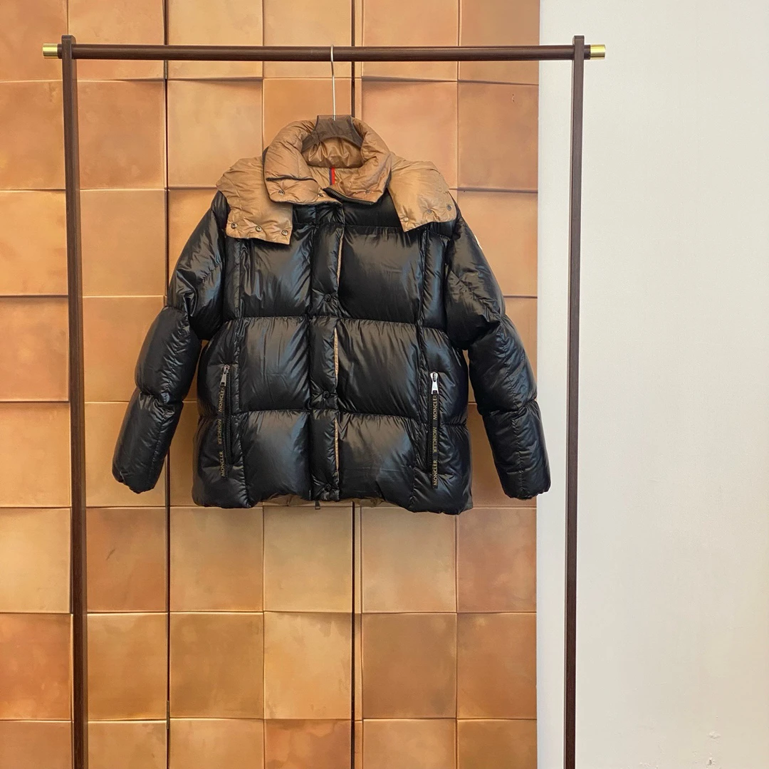 99新 MONCLER Parana 24fw大爆款黑金徽标logo羽绒服/3码/30741