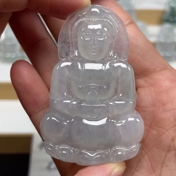 翡翠未镶嵌颈饰天然缅甸翡翠A货观音79号