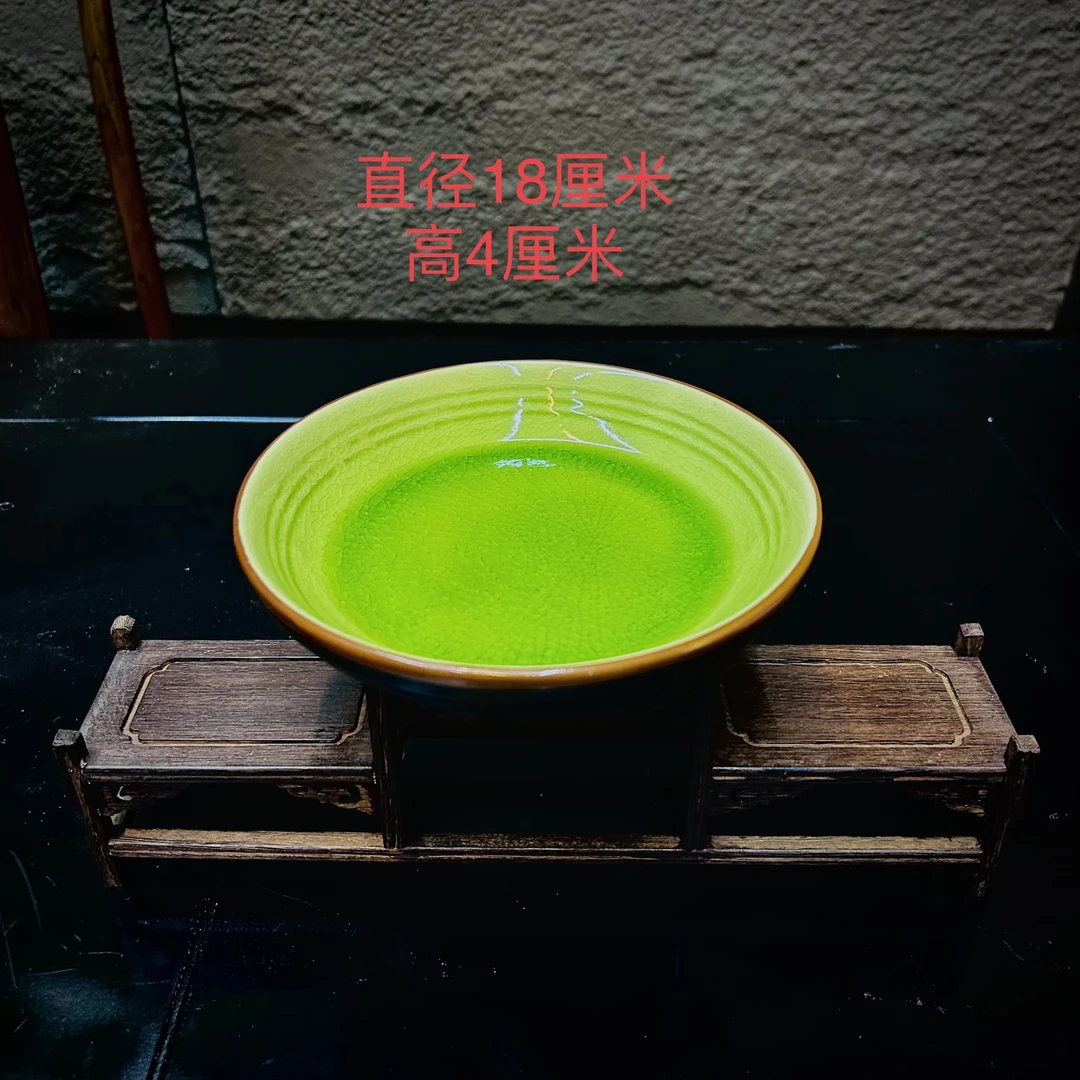 古风创意苔藓陶瓷盆器水培可蓄水托盘