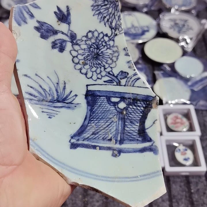 瓷片青花影青杯垫标本全选