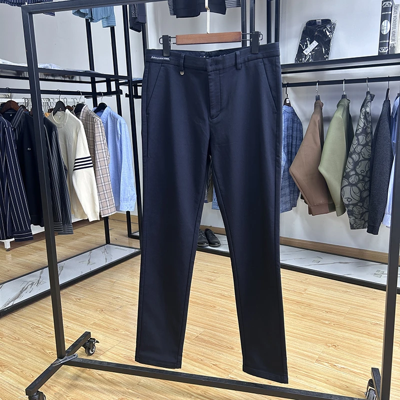 含羊绒！商务通勤简约百搭秋冬休闲裤直筒长裤厚 Y5T1352