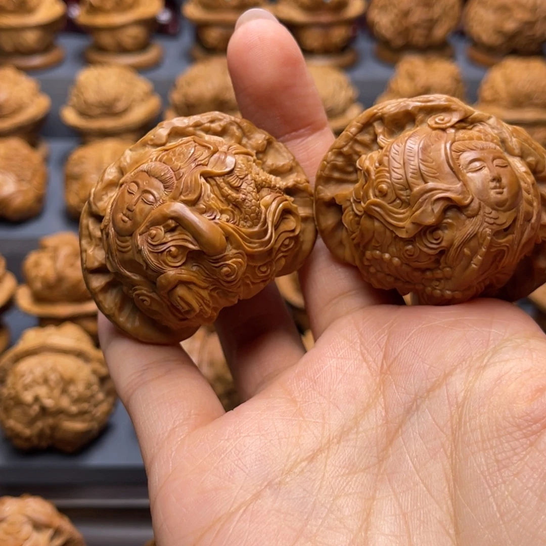 比***吸核桃手串/手链白狮子观音