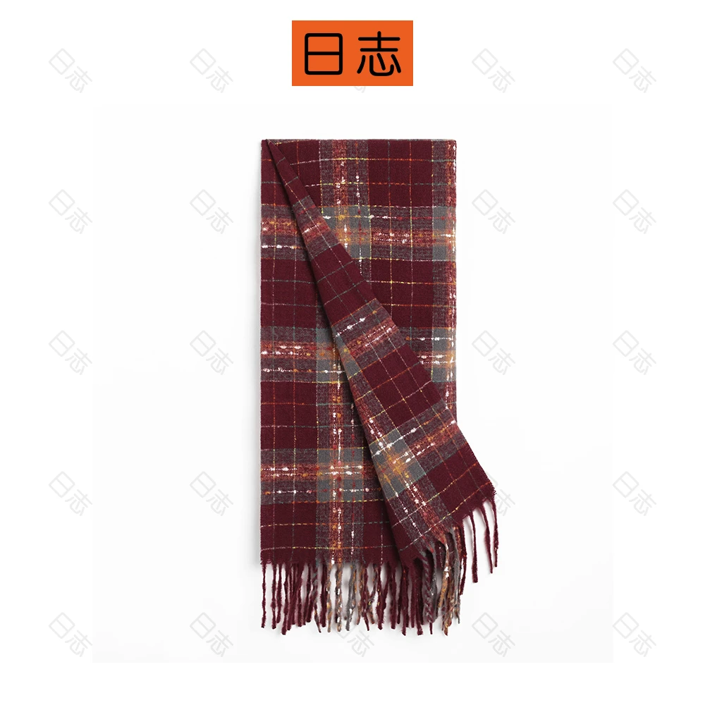 PIPO秋冬新品时尚百搭经典格子保暖围脖格纹新年款围巾DDS4AB666