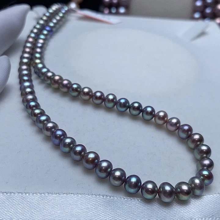 淡水珍珠银S925镶嵌颈饰