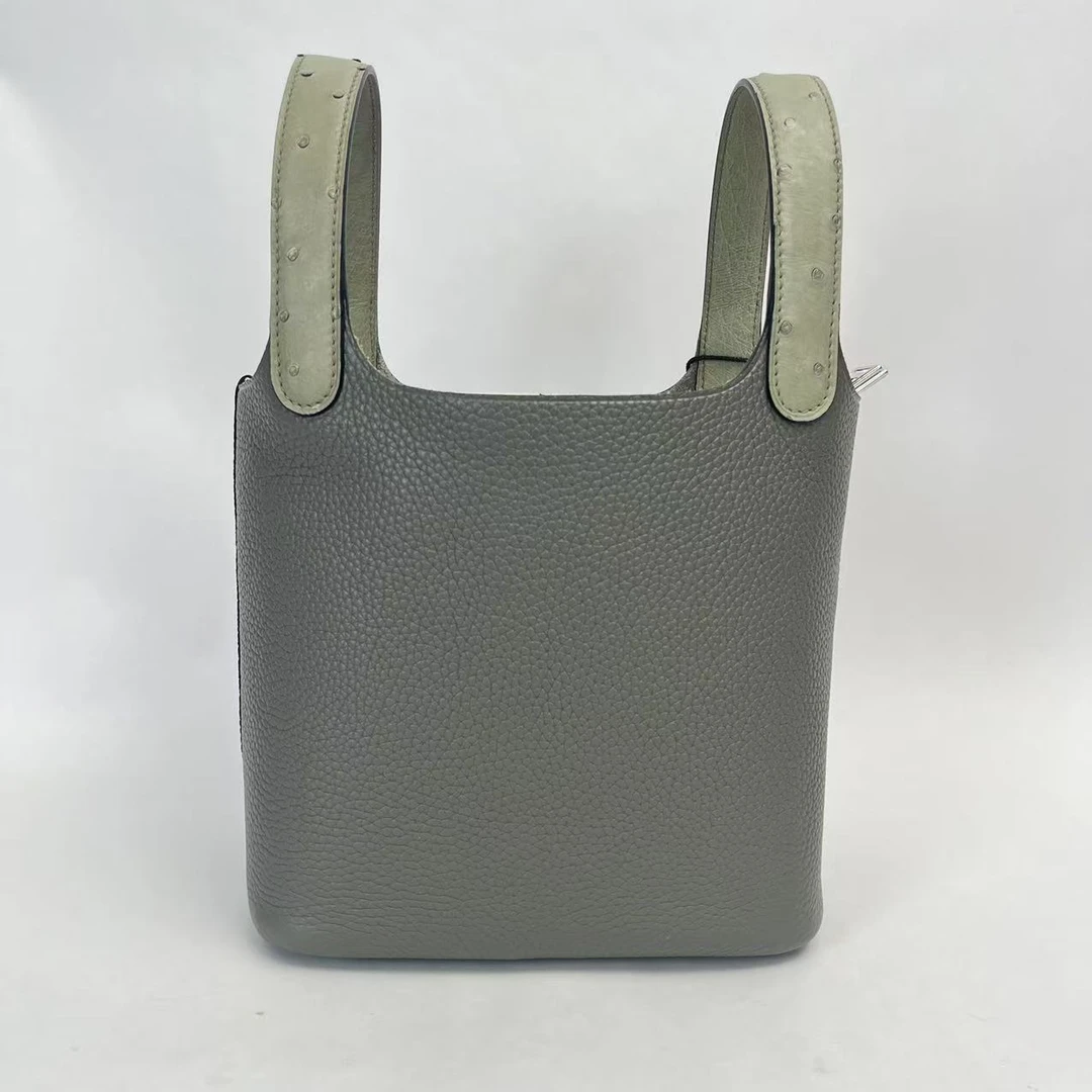 时代品牌高定篮子包水桶手提时尚百搭包通勤包鸵鸟