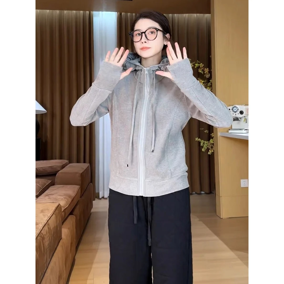 小众设计简约百搭撞色套头帽衫秋冬W0813W