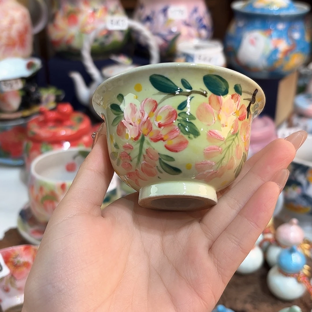 景德镇手绘高温釉下彩陶瓷茶具